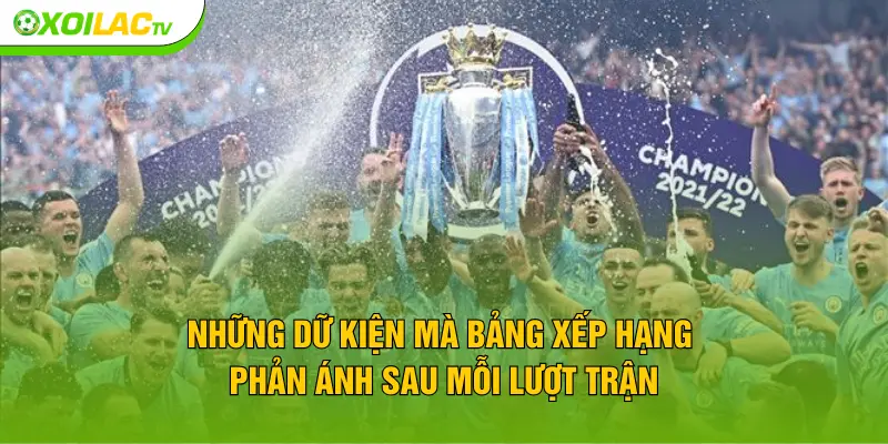 Những dữ kiện mà bảng xếp hạng phản ánh sau mỗi lượt trận